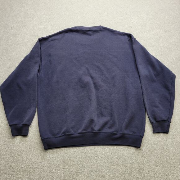 Vintage 90s Lee Blank Navy Blue Midweight Sweatshirt Made USA Men’s Small 26x23 - Picture 2 of 6